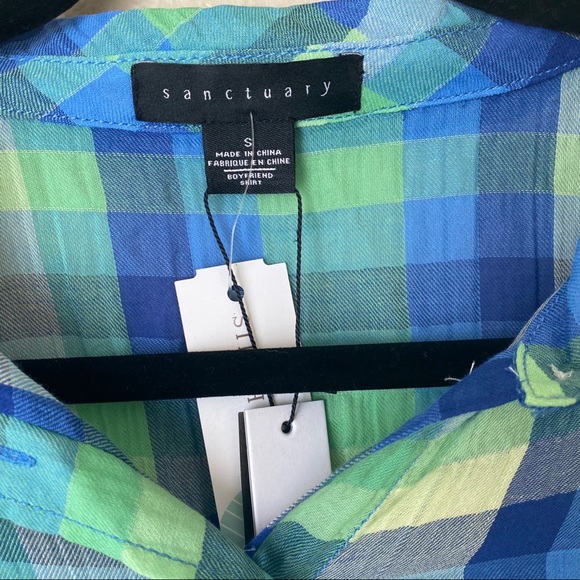 Sanctuary plaid blouse shirt Small - Picture 4 of 4